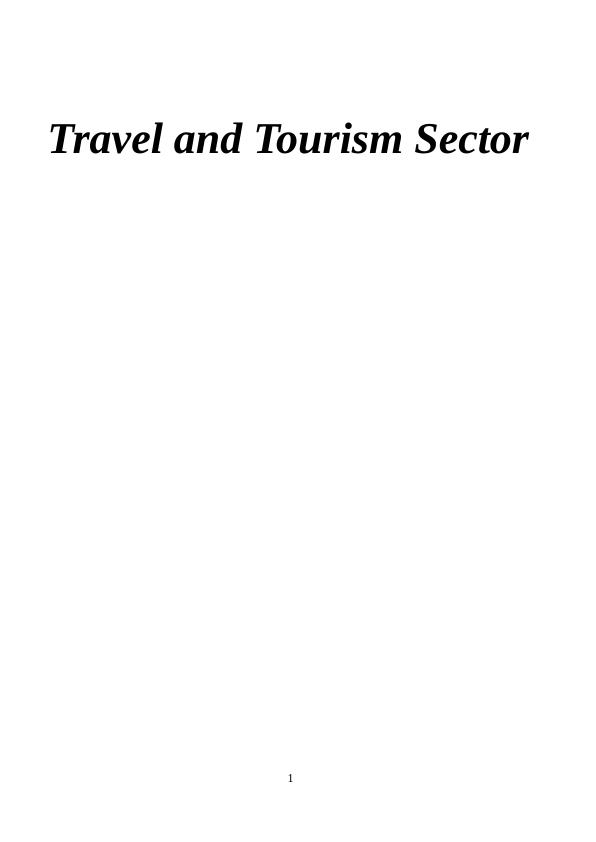 Report on Travel and Tourism Sector in London_1