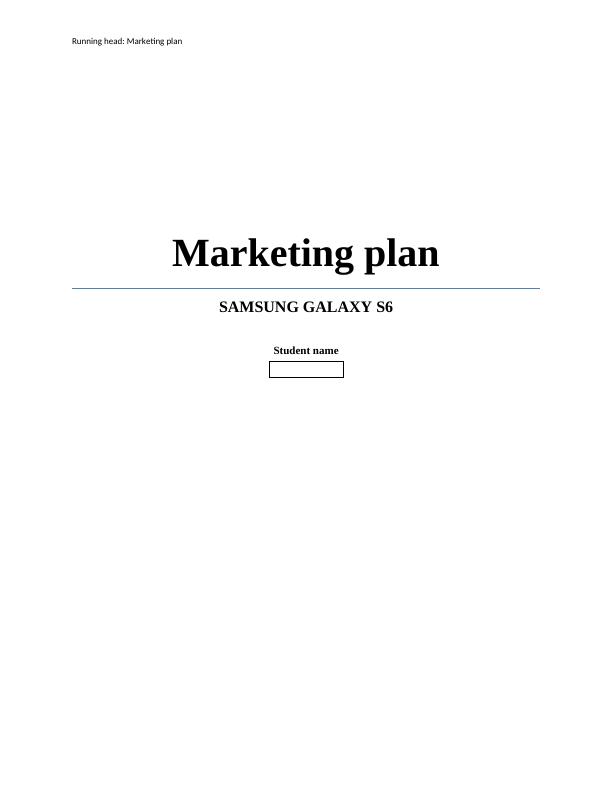 Report | Marketing Plan of Samsung_1