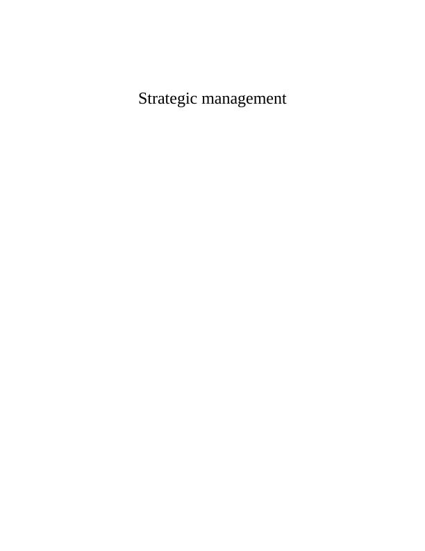 Strategic Management of Starwood_1