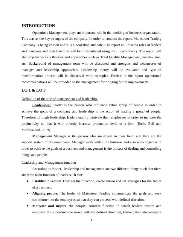 Management and Operations  -  Sample Assignment_3