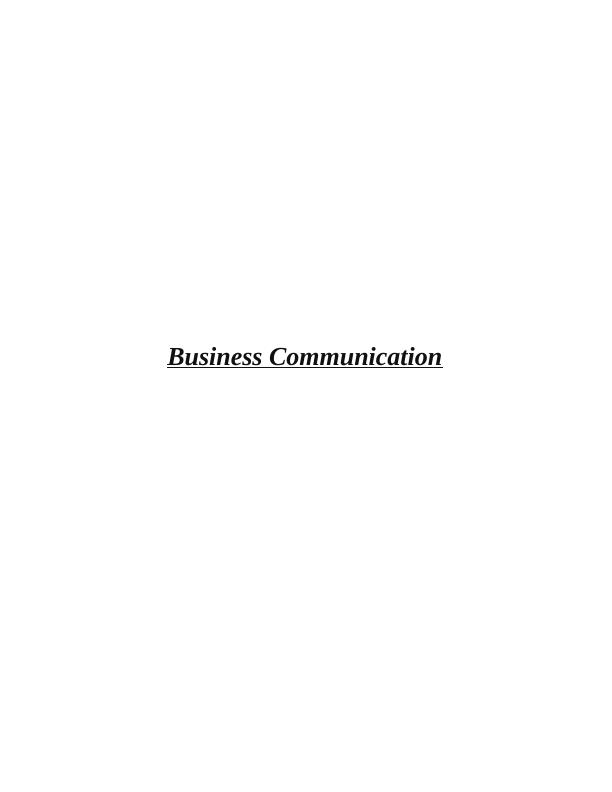 Business Communication Assignment - Mr. Fishy_1