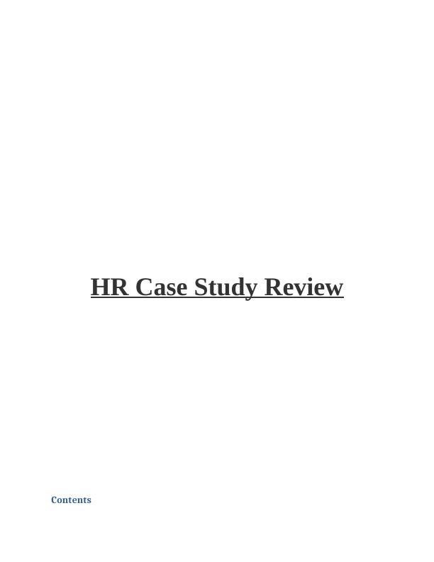 case study related to hr