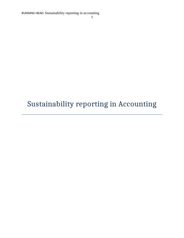 Accounting Sustainability and Reporting | Target Company_1