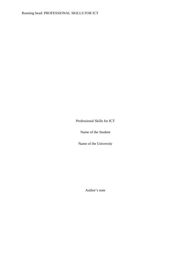 COIT20249 Professional Skills in Information Communication Technology_1