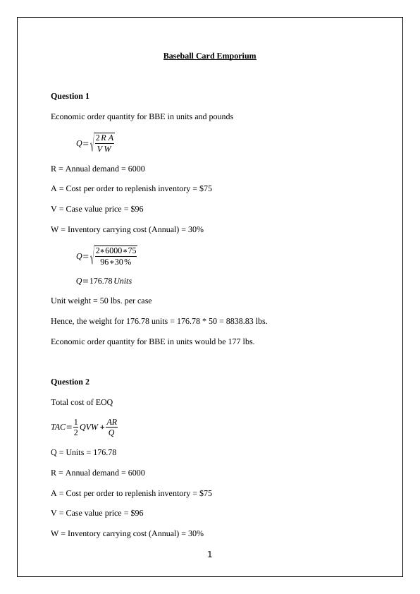 Case Study. [Date]. [Date]. Baseball Card Emporium. Que