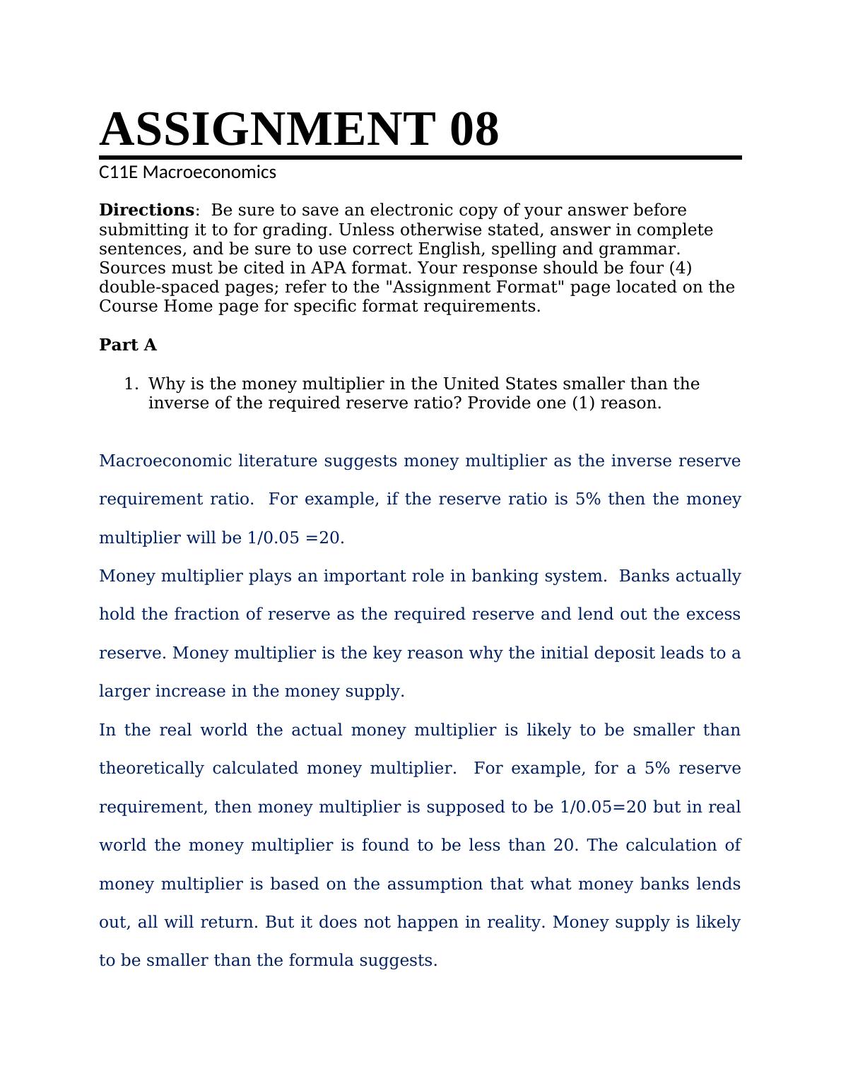 C11e Document On Macroeconomics Assignment