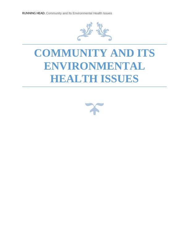 Community and Its Environmental Health Issues_1