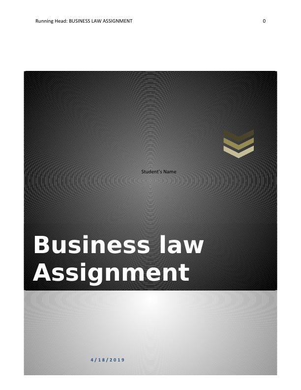 Business Law Assignment_1