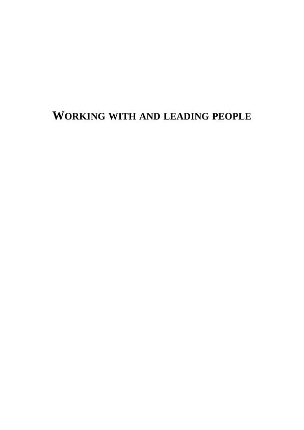 Working with and leading people Sample Assignment_1