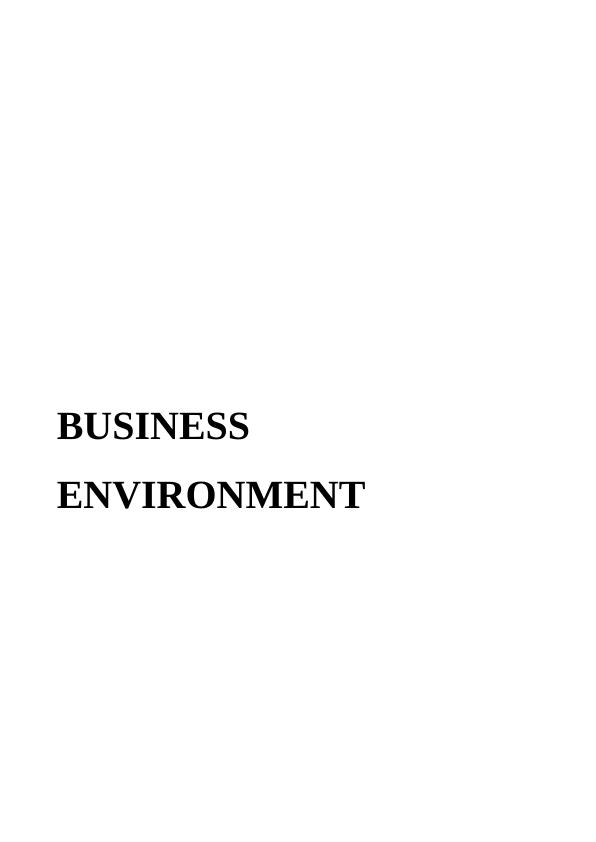 Business Environment Assignment | British Airways_1
