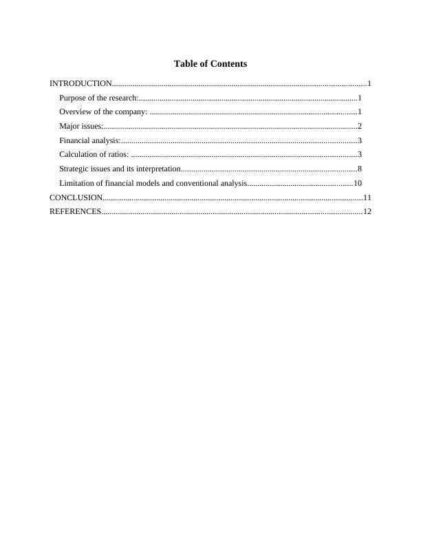 Limitation of Financial Models and Conventional Analysis