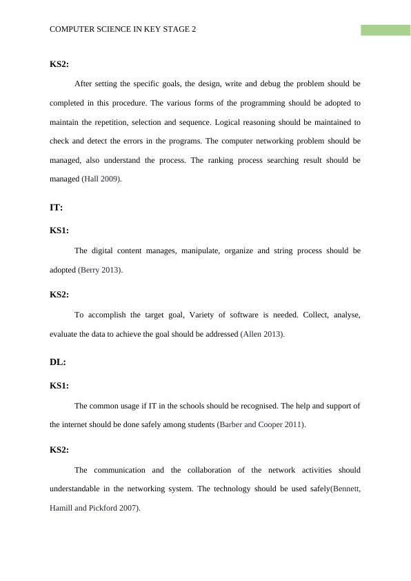 Computer Science in Key Stage 2.