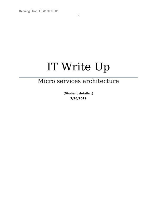 Micro services architecture Report 2022_1