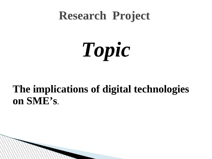 Implications of Digital Technologies on SME's_1