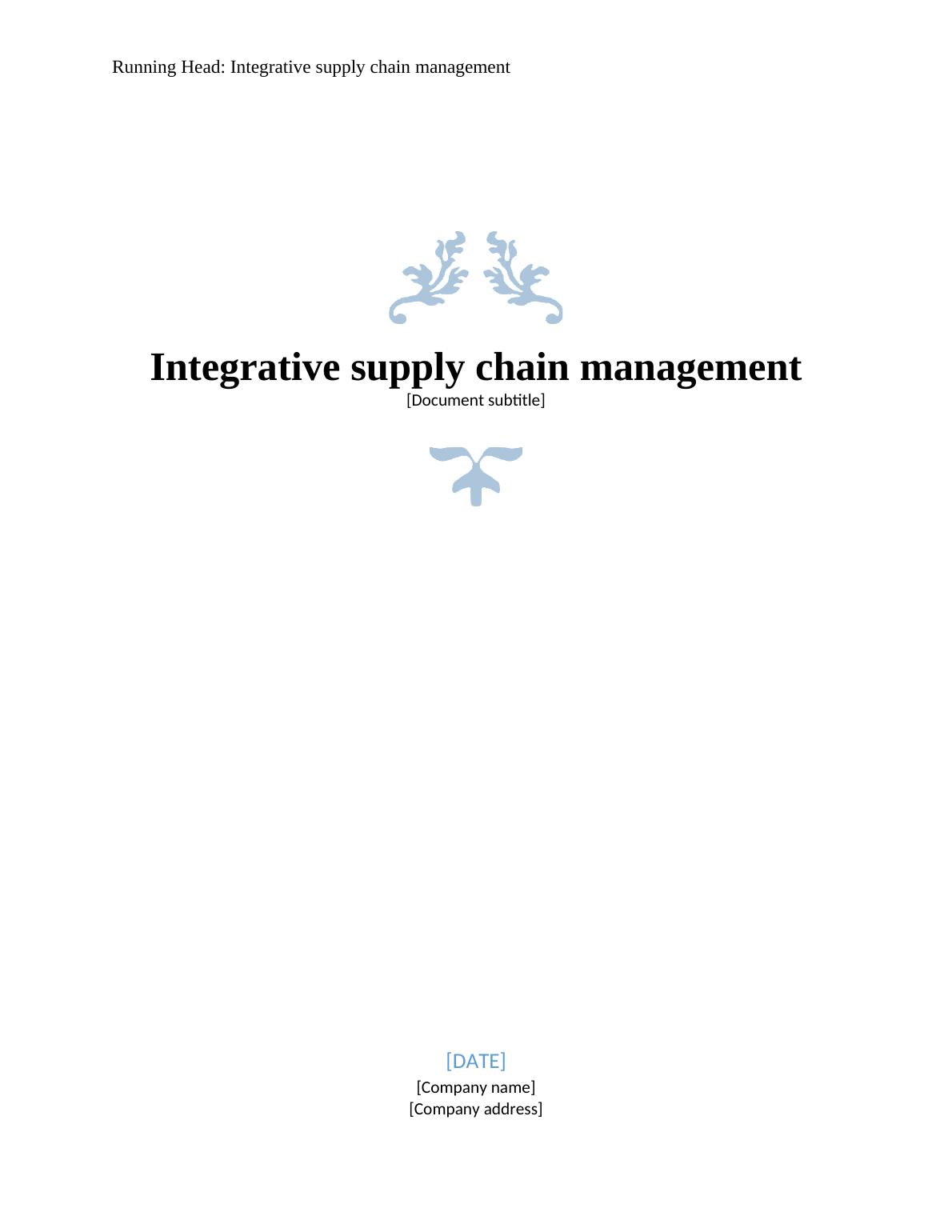 Integrative Supply Chain Management: Impact of Trade Promotion, Managerial Levers, and Facility Operating Costs_1