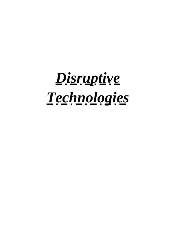 Disruptive Technologies - Hyatt Hotels Corporation_1