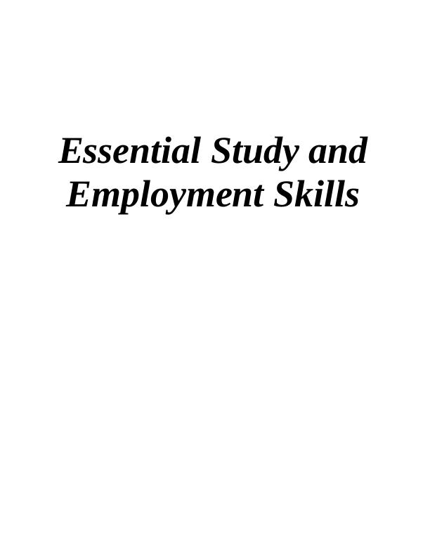 Essential Study and Employment Skills PDF