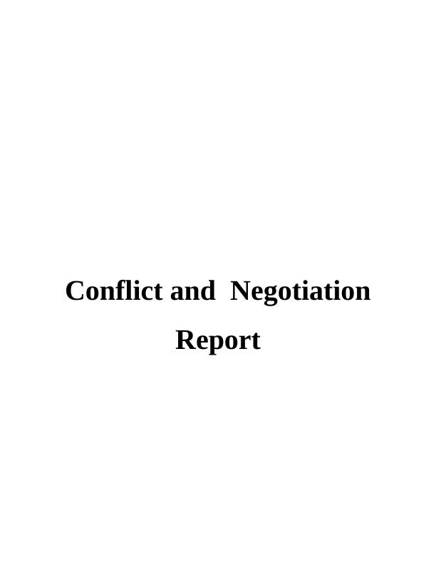 Conflict and Negotiation - Assignment_1