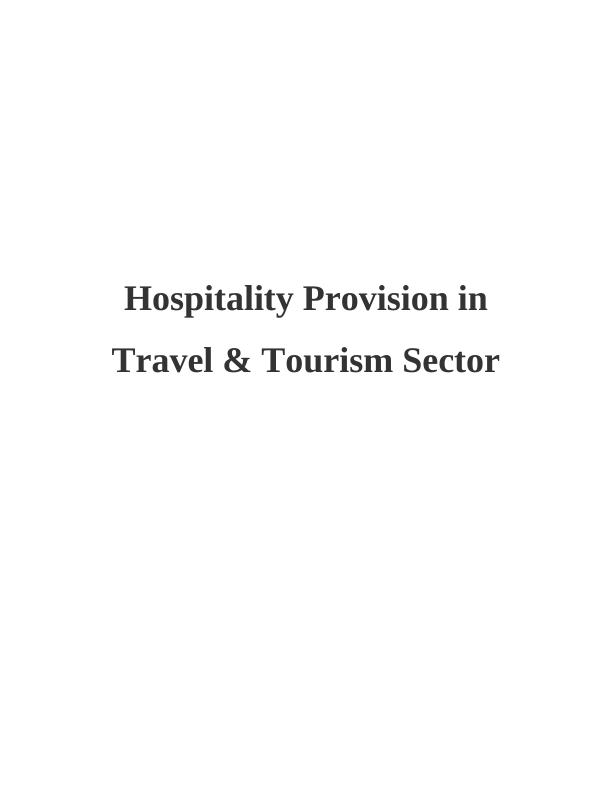 Hospitality Provision in Travel & Tourism Sector (Docs)_1