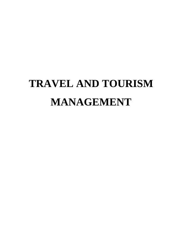 Travel and Tourism Management Report Sample_1