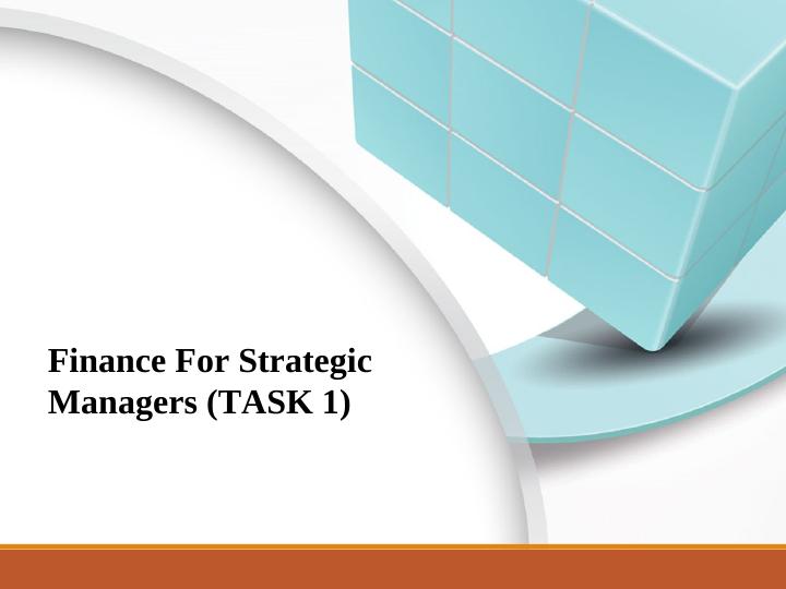 Finance For Strategic Managers_1