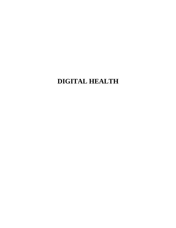 Digital Health Report | Healthcare Services_1