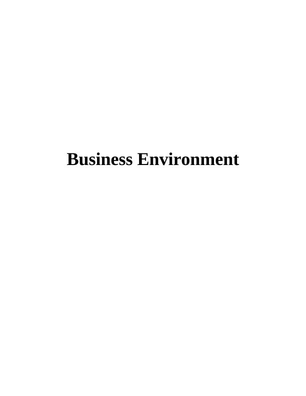 Business environment in a large organisation_1