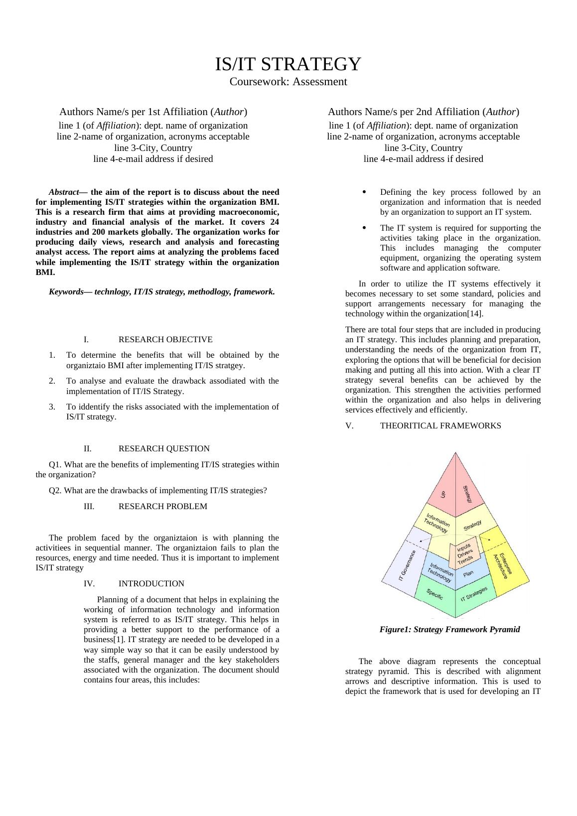 Ecm40is Is It Strategy Assignment