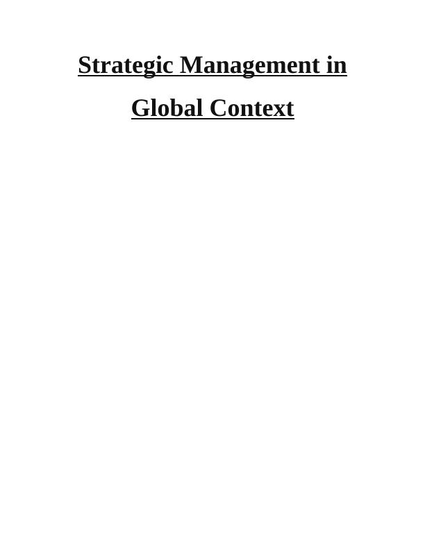 Strategic Management in Global Context_1