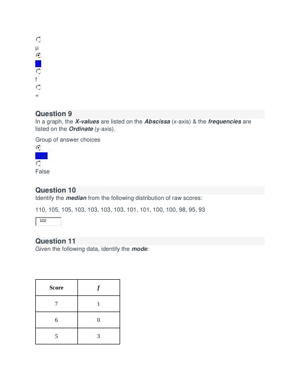 Midterm Statistics - Question Answer