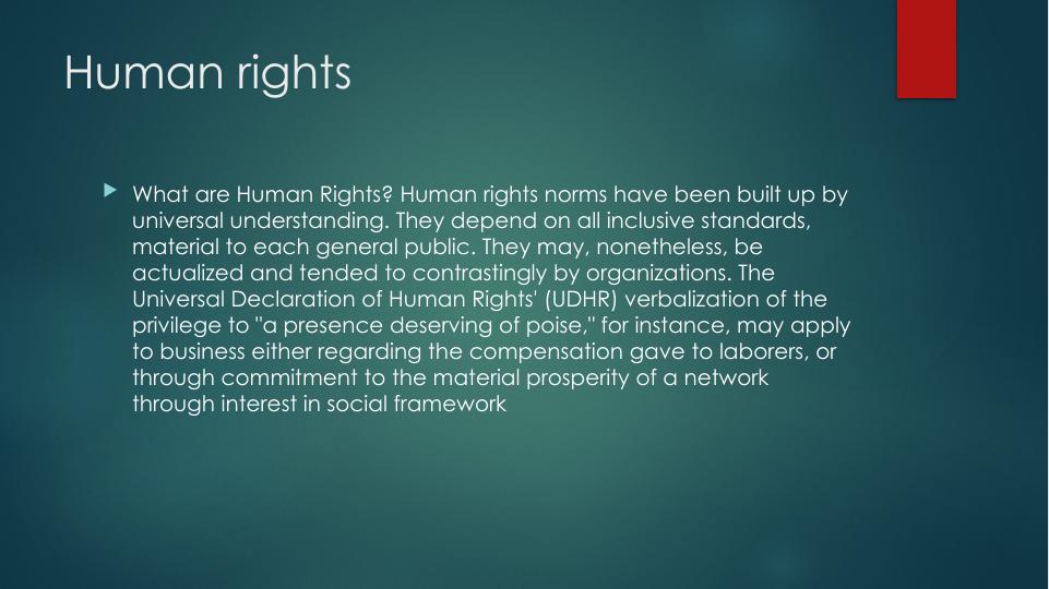 Advancing Human Rights