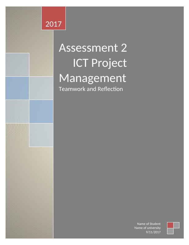 ICT Project Management Teamwork & Reflection : Doc_1