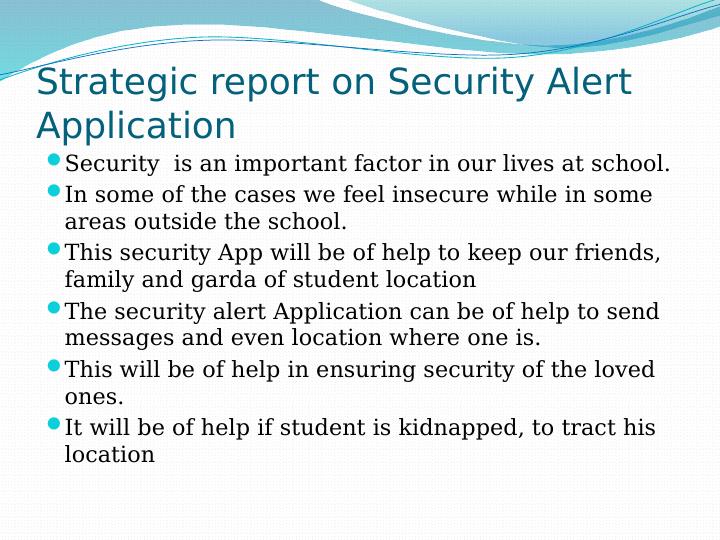 Strategic Report on Security Alert Application_1