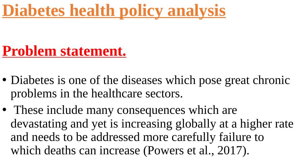 Diabetes Health Policy Analysis | PPT_1