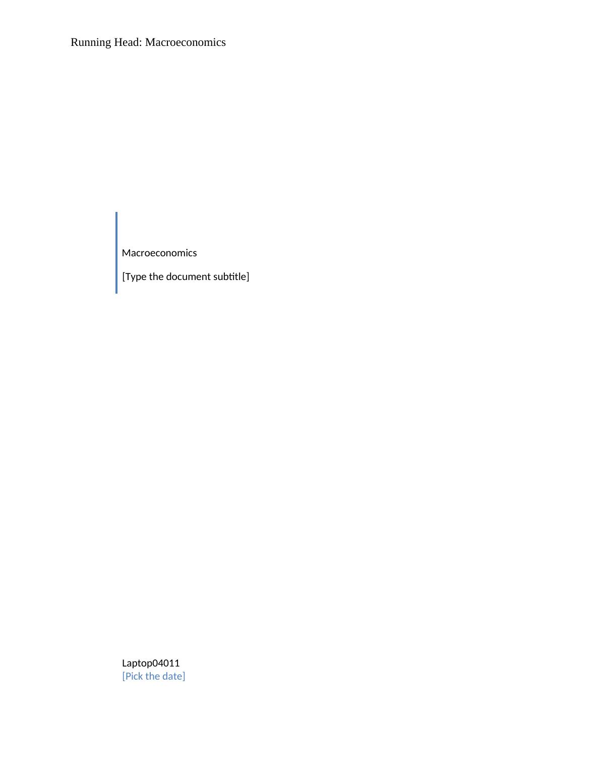 Macroeconomics Supply & Demand