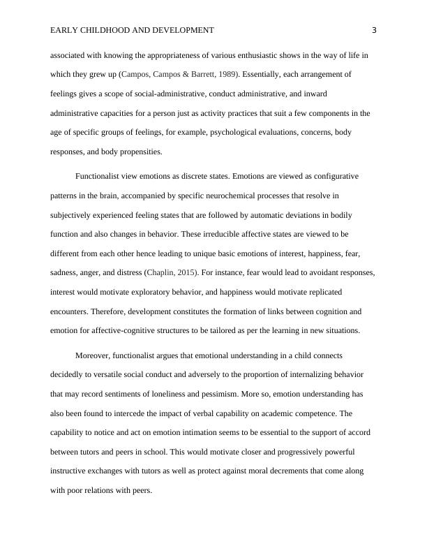 Early Childhood and Development Essay 2022_3