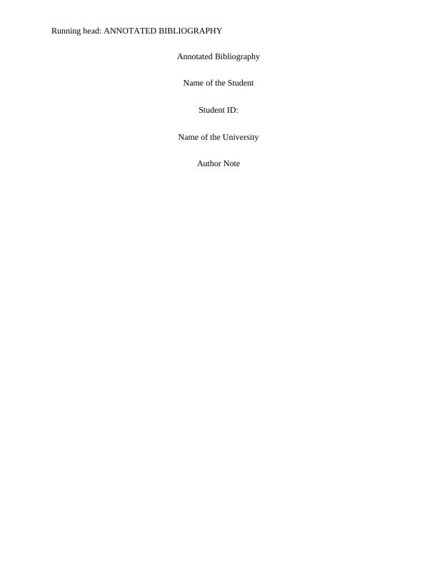 Annotated Bibliography: Business Research Methods_1