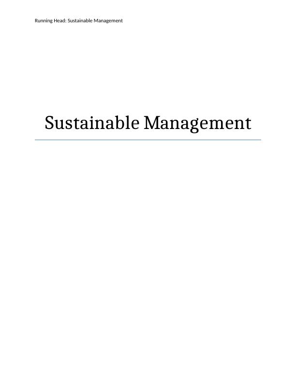 Report on Sustainable Management_1