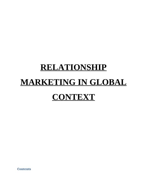 Relationship Marketing in Global Context - Doc_1