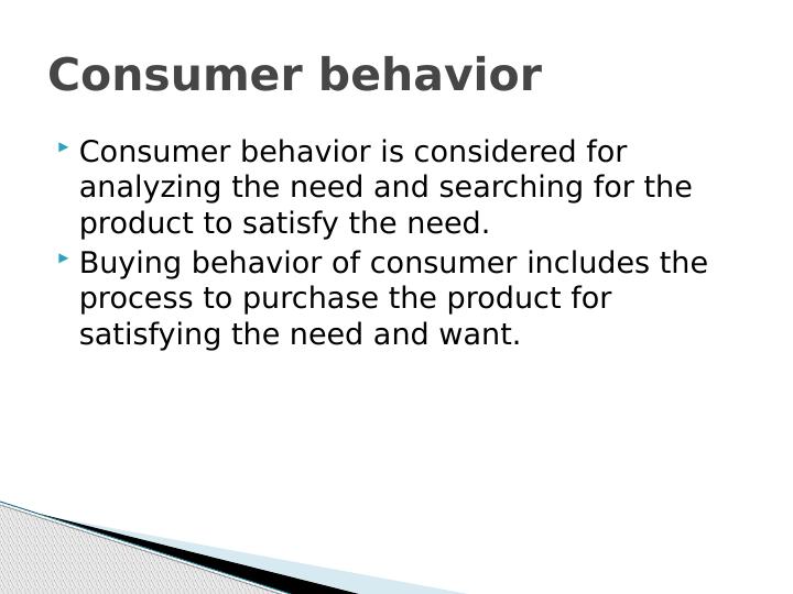 consumer behavior individual assignment