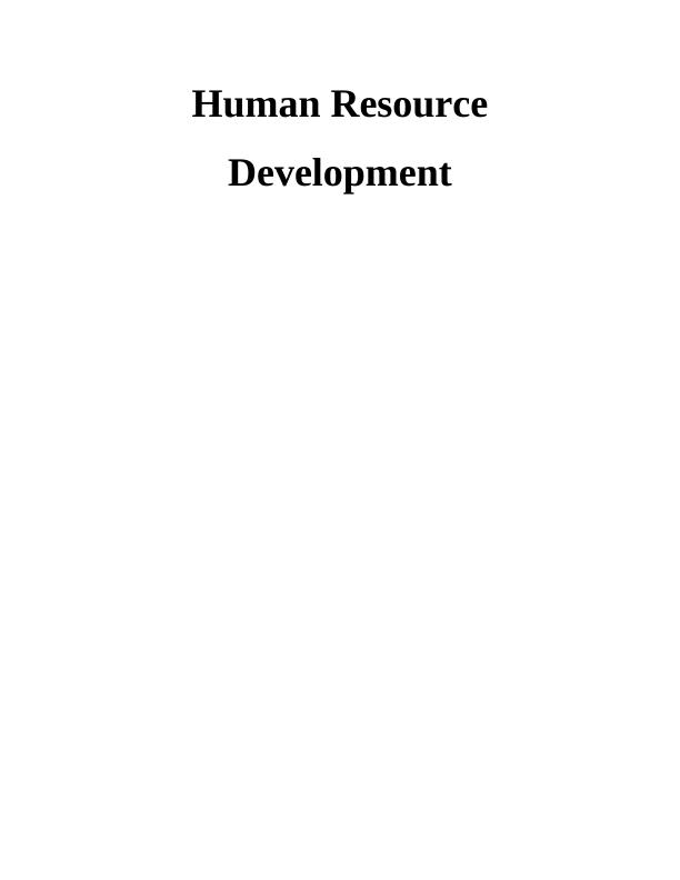 Human Resource Development in HSBC - Report_1