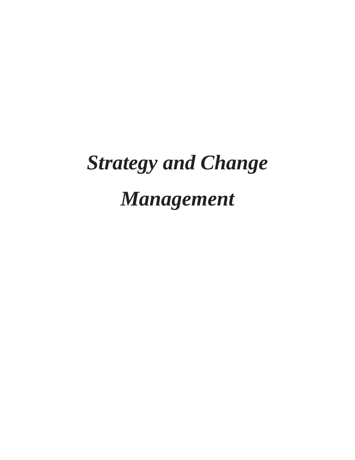 Strategic Change Management in Aldi: Current Situation and External ...