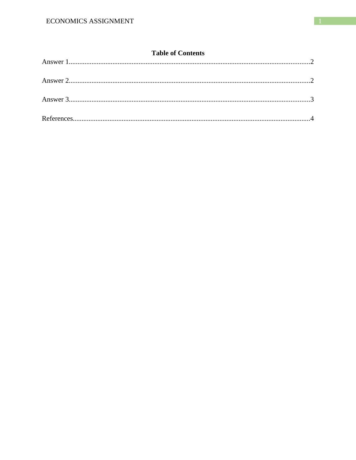 Economics - Assignment PDF