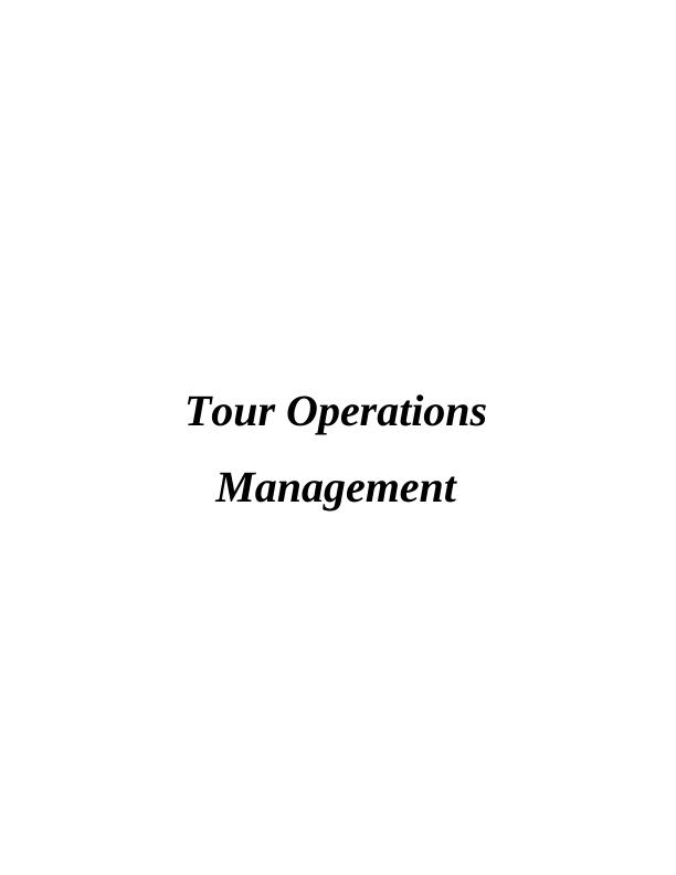 Tour Operations Management Thomas Cook_1