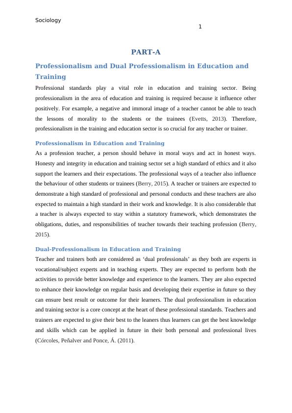 Professionalism and Dual Professionalism in Education and Training_2