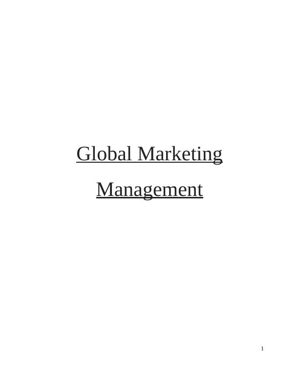 global marketing assignment pdf