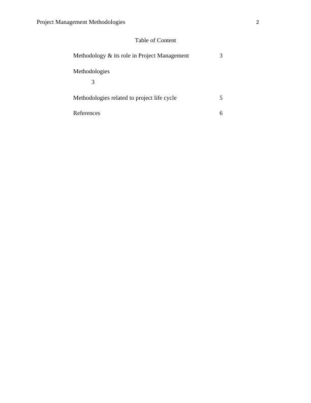 Project Management Methodologies - PROJMGNT 2001 - Report_2