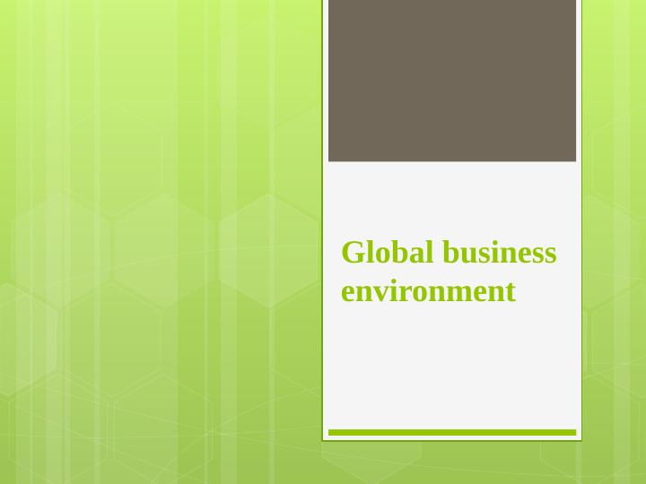 Unit 18: Global Business Environment_1