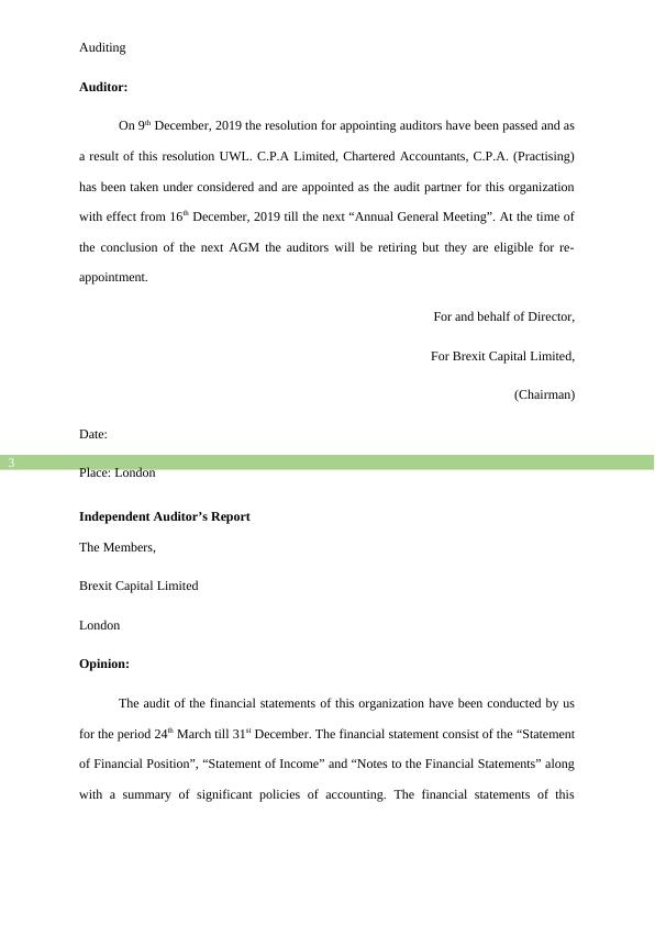 Brexit Capital Limited - Director's report and Financial Statements_4