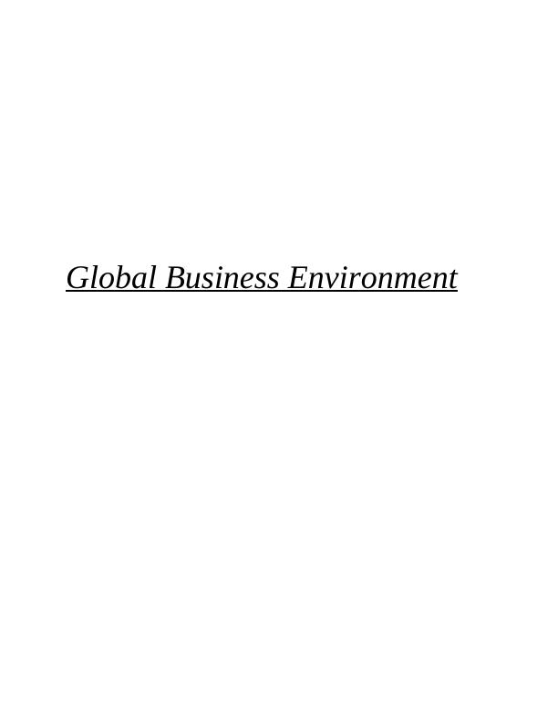 Global Business Environment -  SASOL Limited_1